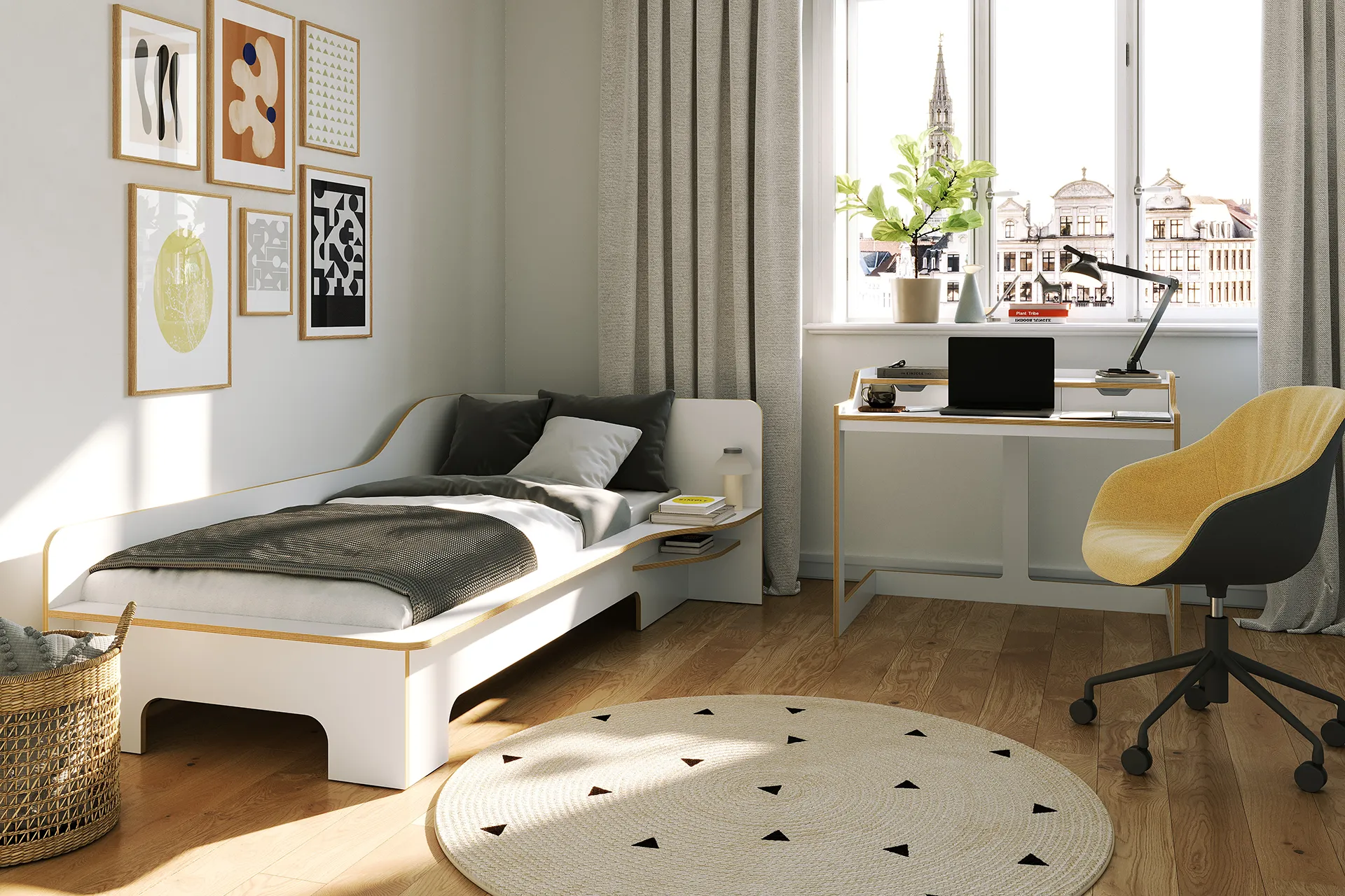 Einzelbett 90x200 Plane im Gästezimmer